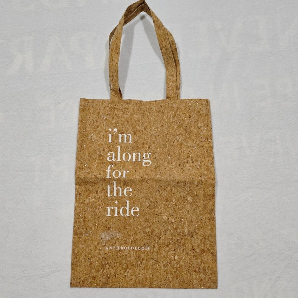 Anthropologie ✦ Cork Tote Bag ✦ Eco‑Friendly Recycled Material Gold Fleck 15x16
